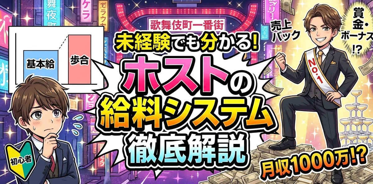 未経験でも分かる！ホストの給料システム徹底解説